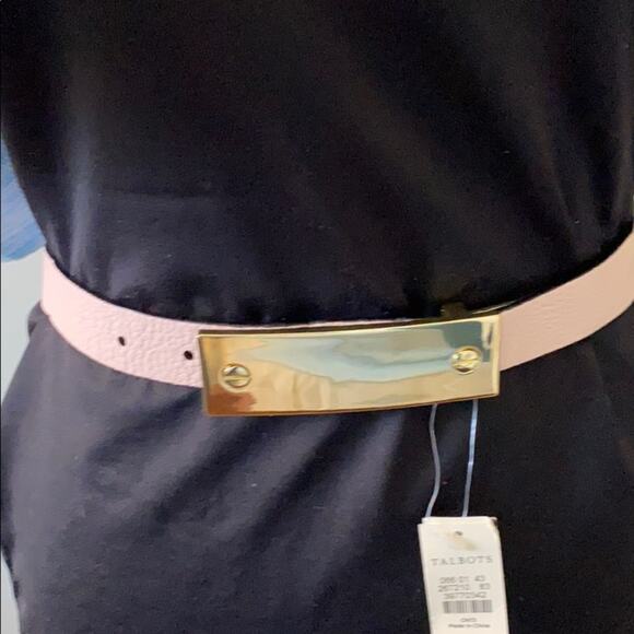 Women's Pink & Animal Pattern Talbots Reversible Belt - Picture 3 of 6